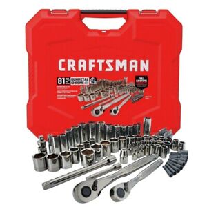 Craftsman Mechanics Tool Set, 51 Pieces, SAE Metric Gunmetal Chrome, with Case