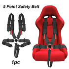 5 Point Safety Seat Belt Cam-Lock Buckle Racing Harness Strap GO Kart ATV UTV