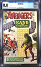 Avengers #8 CGC 8.0 VF CR/OW 1ST App. KANG Great Eye Appeal Priced to Sell WOW !