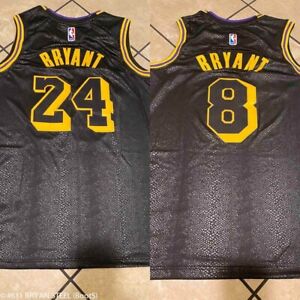 8 Front,  24 Back Los Angeles Lakers Kobe Bryant Black Mamba MEN'S Jersey