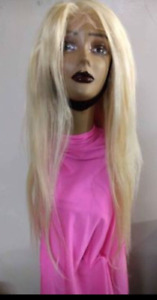 613 Brazilian Blond 24 Inch13x4 Frontal Free Part  100%Human Hair Wig Adjustable