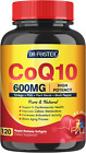 Coq10 600 Mg Softgels Coq10 Supplement - CQ10 Coenzyme-Q10 with Omega 3 & PQQ &