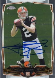 2014 Topps Chrome Browns Johnny Manziel Rookie RC Card #169 IP Autograph Auto
