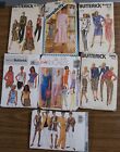 7 Simplicity Butterick McCalls 80s-90s Sewing Patterns, Used, Complete, NonSmoke