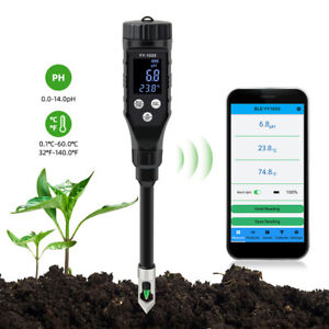 Smart Soil PH Meter 0.0-14.0pH Bluetooth Soil Data Logger Temp Acidity Analyzer