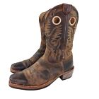 Ariat Heritage Roughstock Square Toe Boots US 12 Brown Western Cowboy Boots