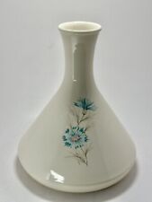 1960's Taylor Smith Taylor Ever Yours Blue Boutonniere Wide Bottom Carafe / Vase