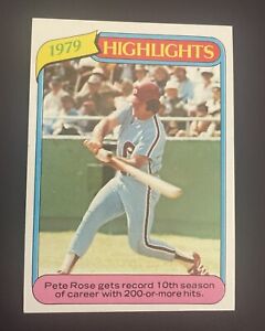 New Listing1980 Topps PETE ROSE #4 Philadelphia Phillies Highlights