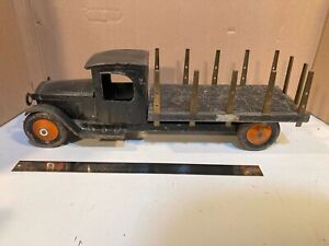 Vintage 1920's Structo Brass Stake Truck in original paint