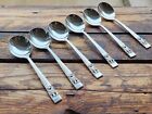 6 Vintage Oneida Community Silverplate Coronation Round Soup Spoons Flatware Lot