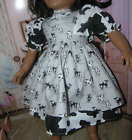 Black White Dress Cow Print Apron 2 piece Dress 23