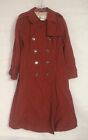 London Fog Maincoats Red Double Breasted Trench Coat Womens Size 12 Regular
