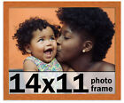 14x11 Frame Honey Pecan Brown Picture Frame Photo Frame UV Acrylic, Acid Free