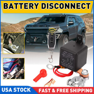 Car Battery Disconnect Cut Off Isolator Master Switch W/ Wireless Remote Control