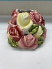 Home Interior Candle Globe Candle Capper Roses Jar Topper PINK,RED & YELLOW