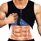 Men's Heat Trapping Zipper Sweat Enhancing Vest Slimming Workout Top Body Shaper