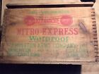 Vintage Remington Nitro Express Small Arms 16ga. Wood Ammo Crate/Box with cover