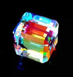 51 CT+ Natural Mystic Topaz Rainbow Color Cube Cut Certified Loose Gemstone