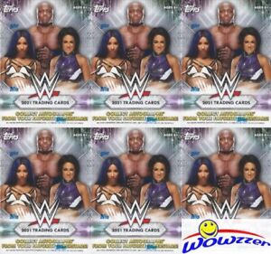 (6) 2021 Topps WWE Wrestling EXCLUSIVE Blaster Box-6 RELIC+24 SPECIAL PARALLELS!