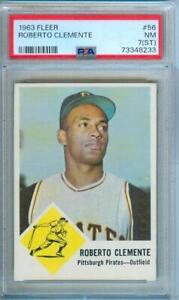1963 Fleer Baseball Card ROBERTO CLEMENTE Pittsburgh Pirates #56 PSA 7st