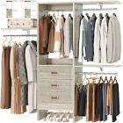 60'' Walk In Closet System, Wood Closet Organizer Set with 3 Adjustable Shelves