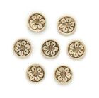 Pkg of 20 FLOWER 2-hole Coconut Shell Buttons 1/2
