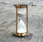 Vintage Shiny Hourglass Nautical Sand Clock Maritime Handmade Brass - 1 minute