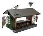2 SUET & SEED HANGING FEEDER - 4 Season Covered Combo with Screen Floor USA MADE
