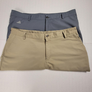 Adidas Performance Clima Cool Golf Shorts Lot (2) Men's Size 38 Beige Gray