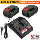 1~2 Pack 18 Volt 3.7Ah Battery /Charger for Porter Cable 18V PC18BLX PC18BL Tool