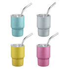 3 oz Tumbler with Handle Straw Lid Double Wall Vacuum Sealed Stainless Steel