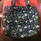 New ListingCloth Handbag Floral Pattern Blue-White Zipper Open - Great Bingo Bag Handmade