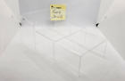 3 Pc Medium size Clear Acrylic Jewelry Display Risers Showcase Fixtures Bakery