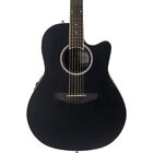 Ovation AB28-5S Standard Shallow Acoustic-Electric Guitar, Black Satin