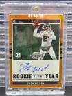 2021 Contenders Optic Zach Wilson Rookie Of The Year Orange Auto RC #12/25 Jets