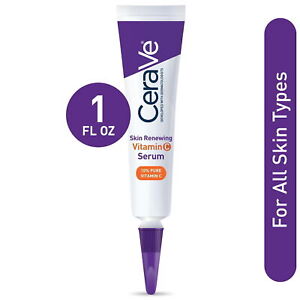 CeraVe Vitamin C Serum for Face with Hyaluronic Acid, Skin Brightening 1 fl oz