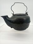 Antique Vintage Cast Iron Tea Kettle Black Pot No. 7 with Swivel Lid