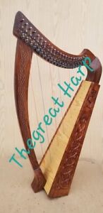Brand New 22 Strings Rosewood Celtic Irish Harp Free Carrying Case & Tuning Key