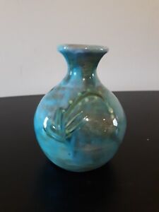 New ListingSigned VTG Earthware Pottery Art Bud Vase 5.5