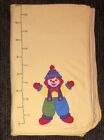 RARE Vintage Gymboree Gymbo The Clown Growth Chart Receiving Blanket Yellow 2006