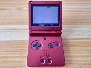 Nintendo Gameboy Advance SP AGS101 Flame Red Handheld Console - Parts or Repair
