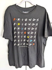 Vintage Friends TV Show Size 2XL Graphic Tee T Shirt Black 90s Television Show