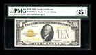 New Listing$10 1928 Gold Certificate Gem Fr. 2400 PMG 65 EPQ Serial A04736532A