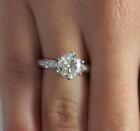1 Ct Classic 6 Prong Round Cut Diamond Engagement Ring I1 H White Gold 18k