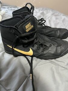 Nike RARE Hypersweep Wrestling Shoes | Black & Gold Limited Edition | Size 9.5