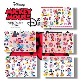 Minnie&Micky Temporary Tattoo Sheets stickers Children Kids Birthday Party Bag