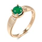 Green White Cubic Zirconia Women Ring 585 Rose Gold jewelry wedding Lovers Gifts