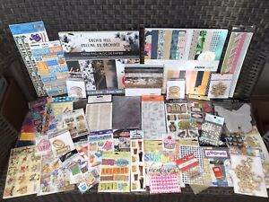 HUGE SCRAPBOOK LOT~Mixed Themes~Paper. Folder. Stickers. Stamps ~NEW