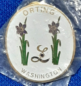 Orting Wa Washington pin Daffodil Flowers Lioness Lions Club