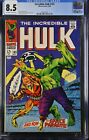 INCREDIBLE HULK 103 CGC 8.5 OW- White Pages! 1st Space Parasite Marvel 1968
